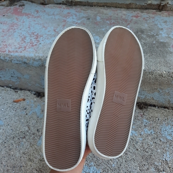 🌟 Madewell sidewalk low-top sneakers in spatter-painted calf hair size 10 - Picture 4 of 5